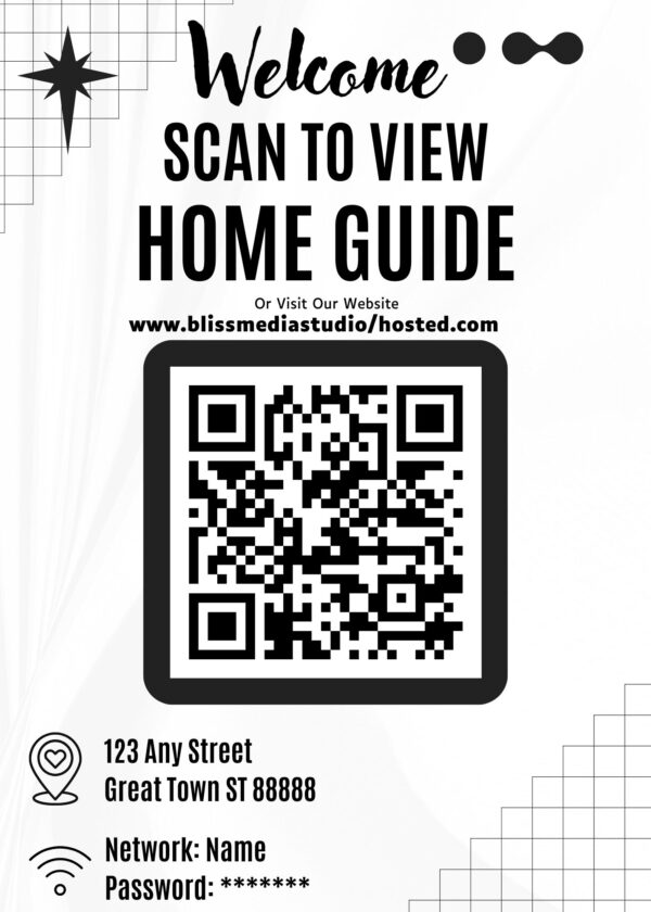 FREEBIE: Printable 5x7 QR Welcome Sign Template