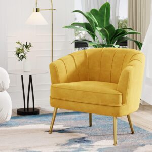 Velvet Accent Chair – Art Deco Revival Comfort With Golden Glamour