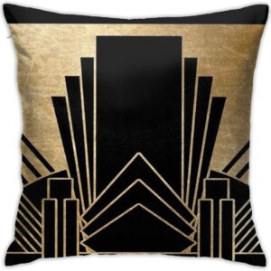 Art Deco Design Pillow Case – Bold Geometric Elegance With Vintage Glam Flair