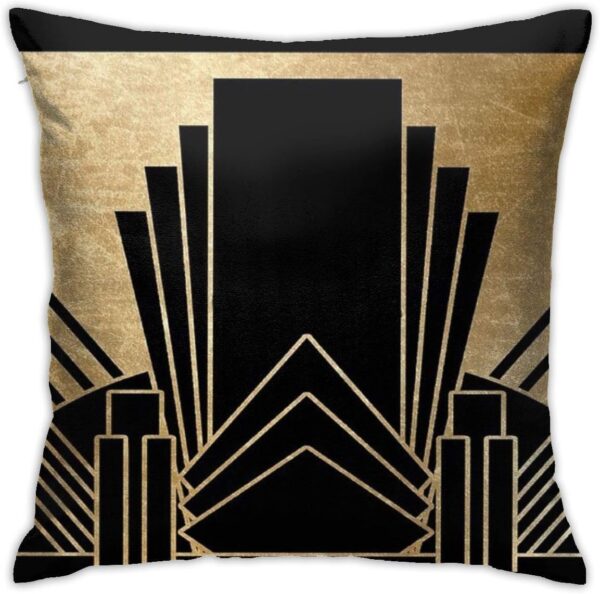 Art Deco Design Pillow Case – Bold Geometric Elegance With Vintage Glam Flair