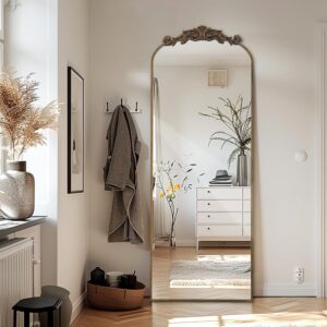 Vintage Ornate Full Length Floor Mirror | Chateaucore Guest Room Essential